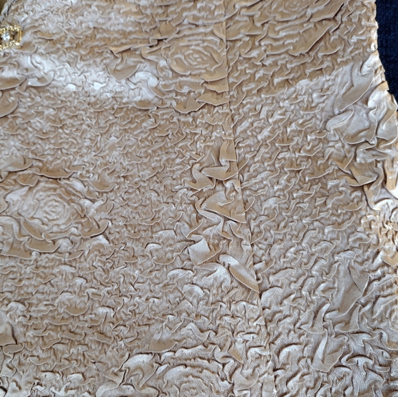 Vintage Talk of The Walk Gold Textured Blazer Jacket  Size 14 - Picture 8 of 11